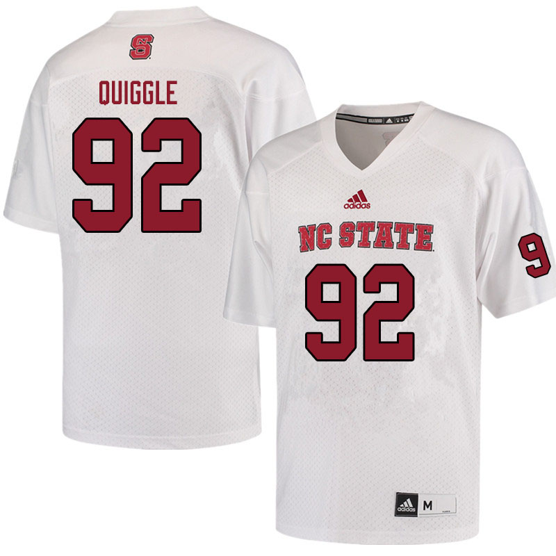 Men #92 Jackson Quiggle NC State Wolfpack College Football Jerseys Sale-White